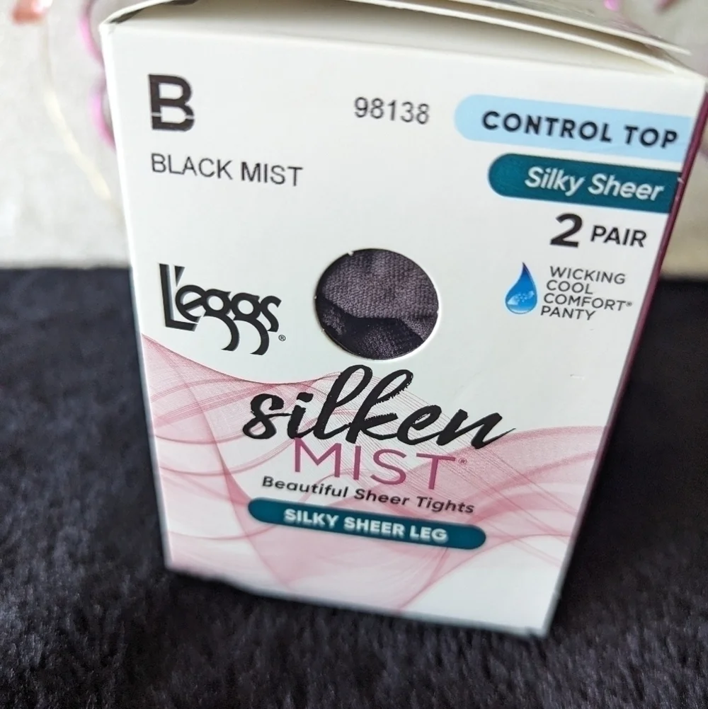 Black Nylon Tights B Silky Sheer